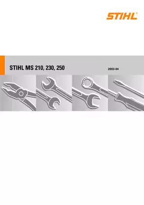 Stihl MS 210, MS 230, MS 250 brush cutter service manual Preview image 1