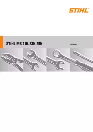 STIHL MS 210, MS 230, MS 250 Service Manual - Comprehensive Guide