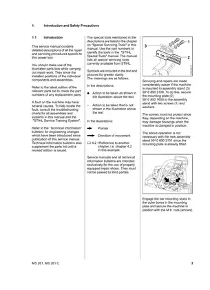 STIHL MS 261, MS 261 C Chainsaw Service Manual Preview image 4