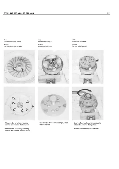 Stihl Mist Blower SR 320, SR 400, BR 340, BR 420 Service Manual (P/N 0455 373 0123)