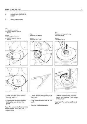 Stihl TS 350 AVE TS 360 Super Cut Saw Service manual, TS 350 TS 08 TS 08S TS 50 TS 200 Preview image 3