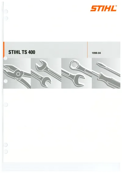 Preview: STIHL TS 400 Cut-Off Machine 1998–2004 Service & Repair Manual (P/N 0455 338 0123)