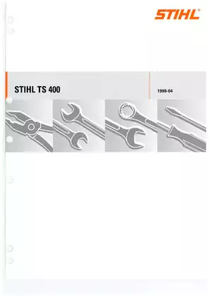 1998-2004 Stihl TS 400 Super Cut Saw service manual Preview image 1