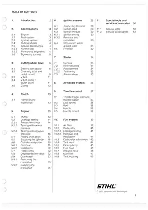 STIHL TS 400 Cut-Off Machine Repair Manual - Comprehensive Guide Preview image 2