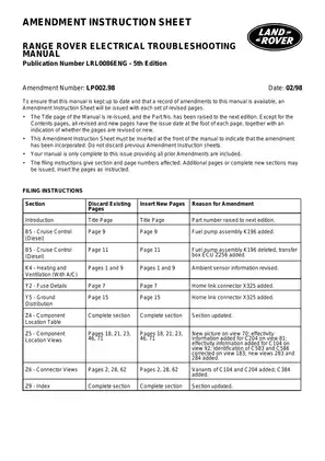 1995-2002 Range Rover P38 Electrical Troubleshooting manual Preview image 4