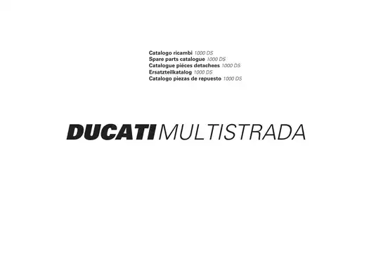 2003-2006 Ducati Multistrada 1000DS parts catalog Preview image 1