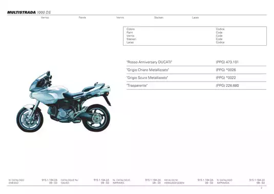 2003-2006 Ducati Multistrada 1000DS parts catalog Preview image 4