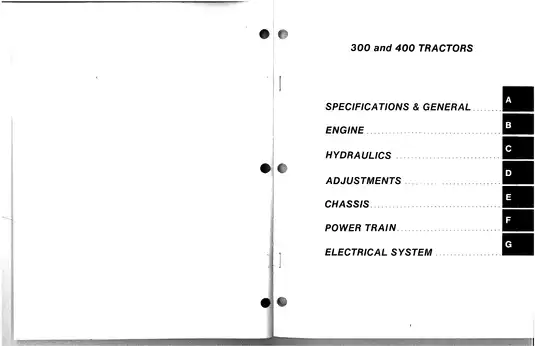 Allis-Chalmers 300 & 400 Series Tractors Service Manual Preview image 2