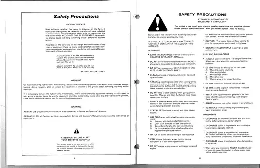 Allis-Chalmers 300 & 400 Series Tractors Service Manual Preview image 5