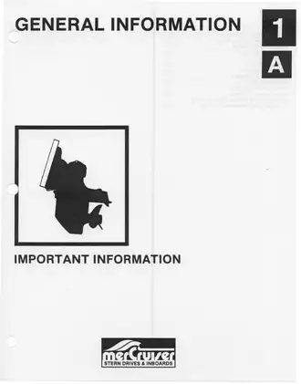 MerCruiser Stern Drive Units TR, TRS  Number 5 service manual Preview image 5