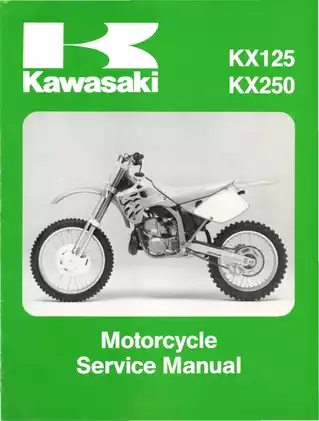 1992-1993 Kawasaki KX125, KX250 (J1/J2) service manual Preview image 1