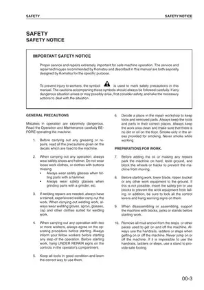 Komatsu PC340-6K Excavator Shop Manual Preview image 3