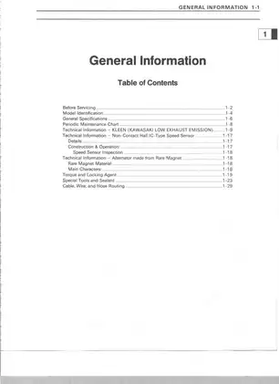 1998-2001 Kawasaki ZX-9R service repair manual Preview image 1