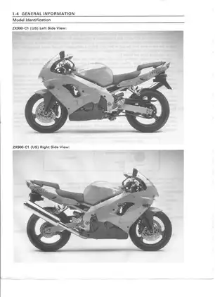 Kawasaki ZX900 Service Manual & Technical Guide (2000 Model) Preview image 4