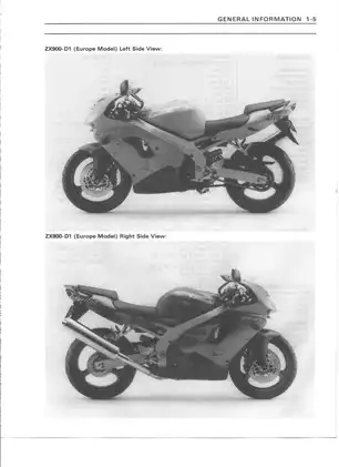 Kawasaki ZX900 Service Manual & Technical Guide (2000 Model) Preview image 5