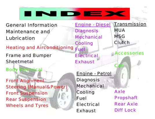 Isuzu KB Series Workshop Manual - Comprehensive Guide for Maintenance and Repair Preview image 2