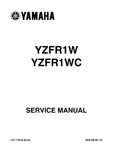 Preview: Yamaha YZFR1W / YZFR1WC 2004–2009 Service Manual (P/N LIT-11616-20-53)