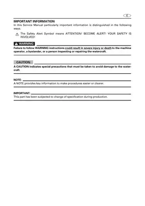 Yamaha WaveRunner GP800R Service Manual | Comprehensive Maintenance Guide Preview image 4