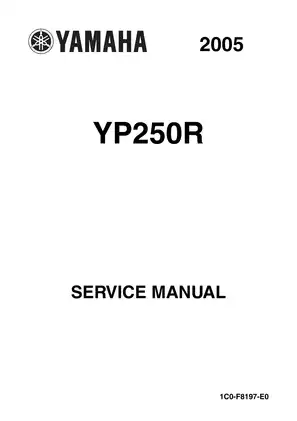 2005-2009 Yamaha YP250R X-MAX scooter service manual Preview image 1