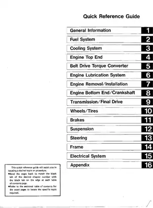 1991-1998 Kawasaki KAF450-B1 Mule 1000 repair manual Preview image 3