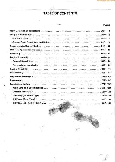 Preview: Isuzu 4JB1, 4JB1T, 4JB1TC Diesel Engine Service Manual (P/N 104741-1332)