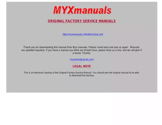 2005-2006 Kawasaki Ninja ZX-6R ZX636 service manual Preview image 1