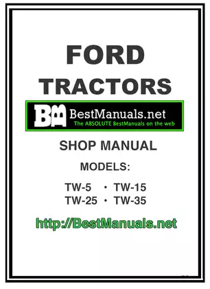 1983-1990 Ford™ TW-5, TW-15, TW-25, TW-35 shop manual Preview image 1