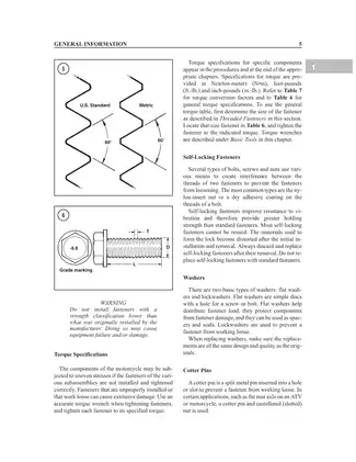 1999-2009 Yamaha V-Star 1100 repair manual Preview image 4