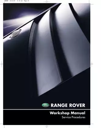 2003 Range Rover workshop manual Preview image 1