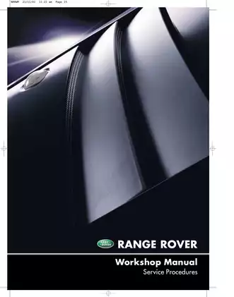 Land Rover Range Rover Workshop Manual 2003 - Service Procedures