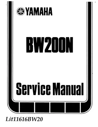 Yamaha BW200N Motorcycle Service Manual | Detailed Repair & Maintenance Guide