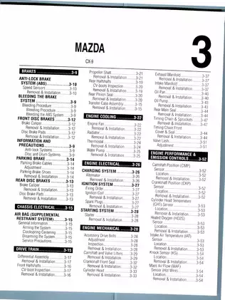 2007-2013 Mazda CX9 repair manual Preview image 3