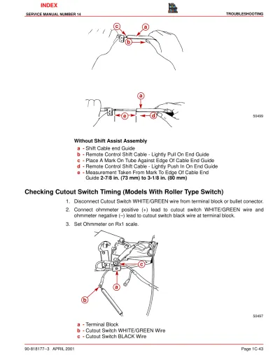 Mercury MerCruiser Alpha One (Gen II), Bravo I, II, III, 3.0L, V6 & V8 Sterndrive Service Manual (P/N 90-818177-3)