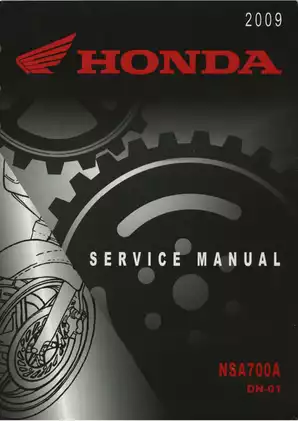 2009 Honda DN-01, NSA 700 A service manual Preview image 1