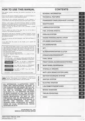 Honda Motorcycle Service Manual for Maintenance and Repair Preview image 3