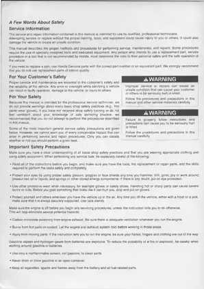Honda Motorcycle Service Manual for Maintenance and Repair Preview image 4