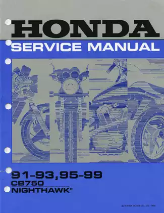 Service manual for 1991-99 Honda CB750 Nighthawk Preview image 1