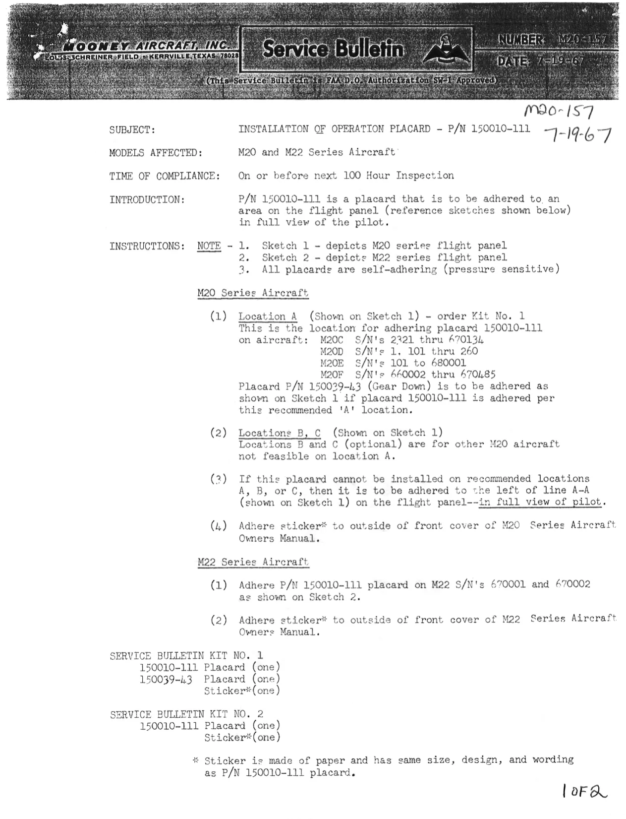 Mooney M20C aircraft repair, service manual Preview image 1