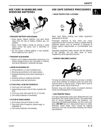John Deere Sabre Garden Tractors Technical Manual (Models 2048HV, 2254HV, 2554HV) Preview image 5