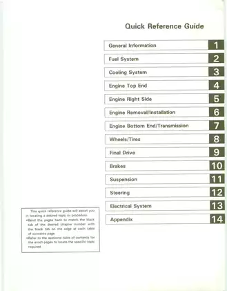 1989-1994 Kawasaki KDX200 service manual Preview image 5