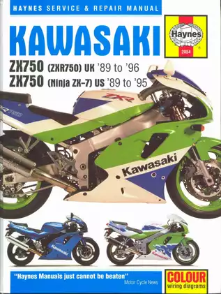 1989-1996 Kawasaki Ninja ZK-Z, ZX750 service & repair manual Preview image 1