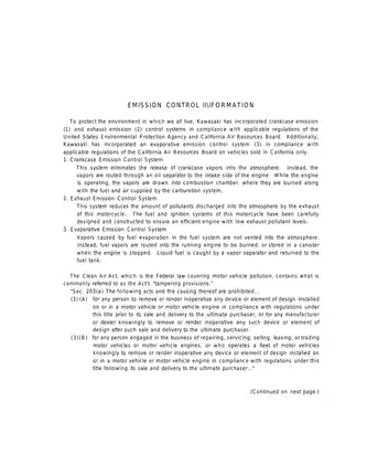 Kawasaki KLX250R Comprehensive Service Manual for 2001-2021 Models Preview image 5