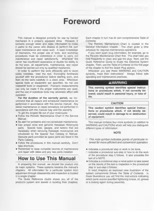 Kawasaki ZRX1200 Motorcycle Service Manual | Comprehensive Guide for Maintenance & Repair Preview image 4