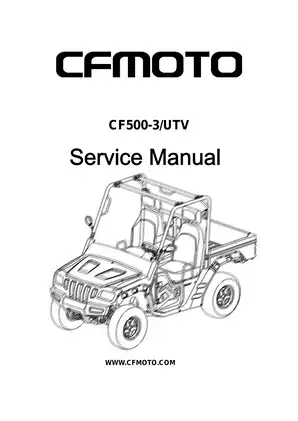 CFmoto CF500-3 UTV service manual Preview image 1