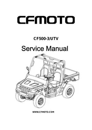 CFMOTO CF500-3 UTV Service Manual - Maintenance, Troubleshooting & Assembly Guide