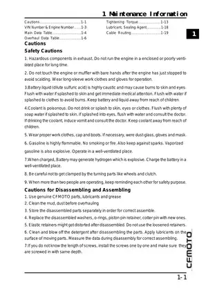 CFMOTO CF500-3 UTV Service Manual - Maintenance, Troubleshooting & Assembly Guide Preview image 4