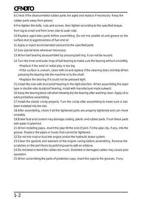 CFMOTO CF500-3 UTV Service Manual - Maintenance, Troubleshooting & Assembly Guide Preview image 5