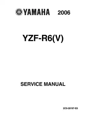 2006 Yamaha YZF-R6(V) service manual Preview image 1
