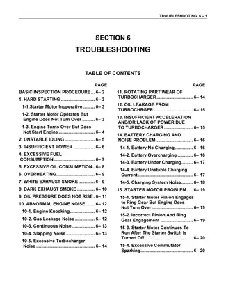 Isuzu 4JA1, 4JH1-TC engine workshop manual Preview image 3