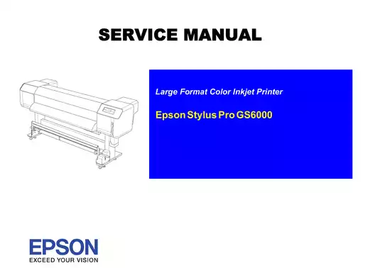 Epson Stylus Pro GS6000 large format color inkjet printer service manual Preview image 1